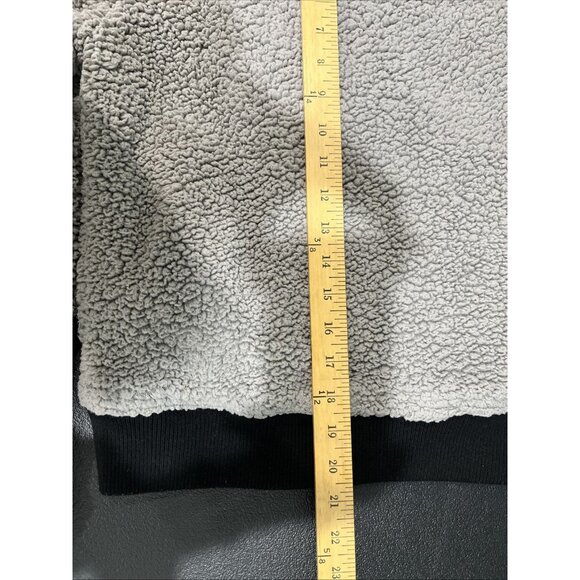 Marrakech Bomber Jacket Womens XS Gray Black Crop Sherpa Fleece Teddy Zip Up - Picture 8 of 8
